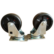 100mm High Loading Capacity Swivel Casters Heat Resistant 230 degrees High Temp Nylon Caster Wheels